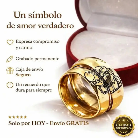👩‍❤️‍👨Dos Anillos Up De Promesa™ + Acta de promesa + Envío GRATIS ¡Símbolo eterno!
