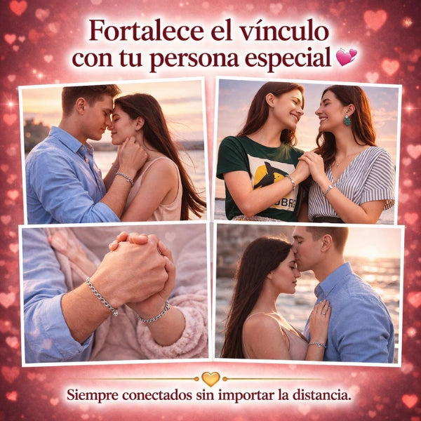 Dos pulseras magnéticas del amor™ Símbolo eterno