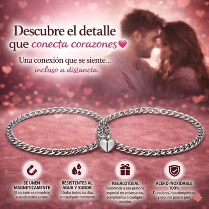 Dos pulseras magnéticas del amor™ Símbolo eterno