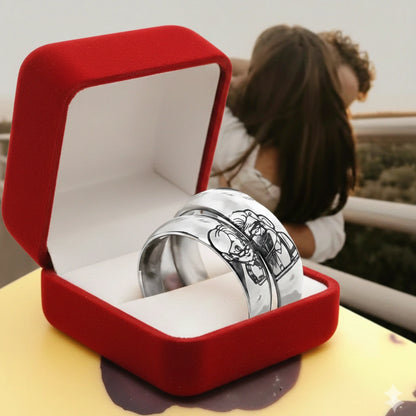 👩‍❤️‍👨Dos Anillos Up De Promesa™ + acta de promesa Símbolo eterno