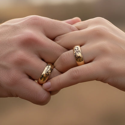 👩‍❤️‍👨Dos Anillos Up De Promesa™ + acta de promesa Símbolo eterno