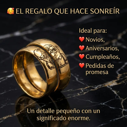 👩‍❤️‍👨Dos Anillos Up De Promesa™ + Acta de promesa ¡Símbolo eterno!